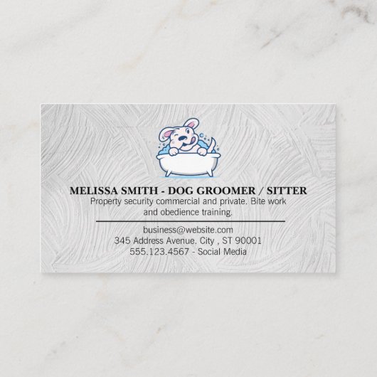 Hondenbad-icoon Visitekaartje (Achterkant)