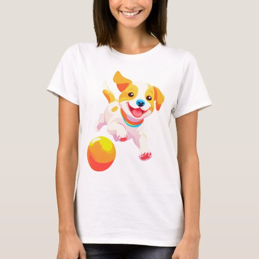 Hondenbal spelen t-shirt (Voorkant)