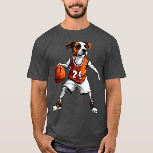 Hondenbasketbal T-shirt (Voorkant)