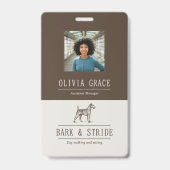 Hondenbedrijf gepersonaliseerde naambadge badge (Voorzijde)