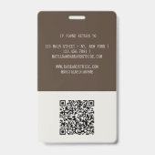 Hondenbedrijf gepersonaliseerde naambadge badge (Achterkant)
