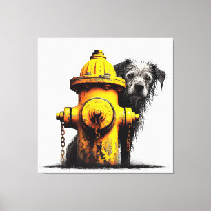 Hondenbescheidenheid Faux Canvas Print