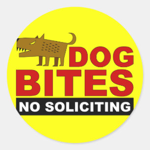 Hondenbeten, geen vragende Sticker