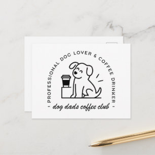 Hondenbezitter en koffieliefhebber vadersclub briefkaart