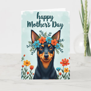 Hondenbloem Moederdag Portretkaart Kaart
