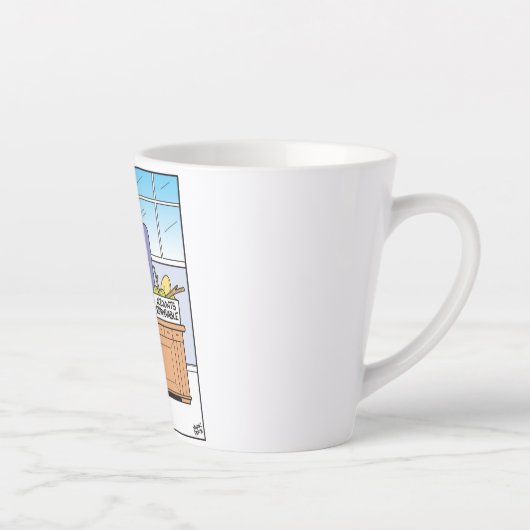 Hondenboekhouder in en uit dozen latte mok (Rechts)