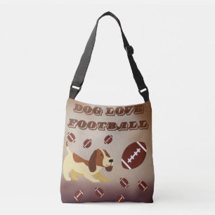 Hondenbruin Football Grappig Uniek Kunstplezier Crossbody Tas