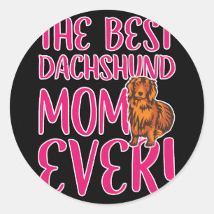 hondencadeau De beste teckel mam ooit Ronde Sticker