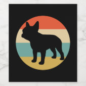 hondencadeau | Franse buldog Wijn Etiket (Enkel label)
