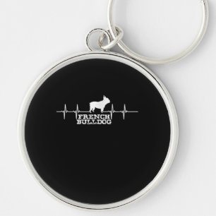 hondencadeau   Franse Bulldog Heart Sleutelhanger