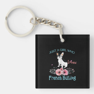 hondencadeau Houdt van Franse Bulldog Sleutelhanger