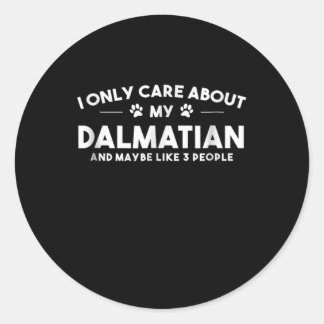 hondencadeau | Ik geef alleen om mijn Dalmatiër Ronde Sticker