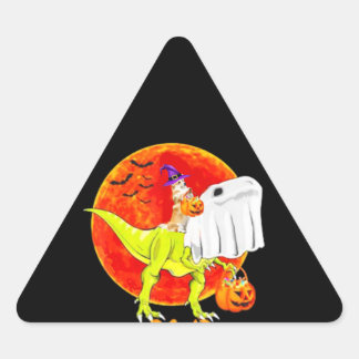 hondencadeau | Trick rawr traktatie halloween corg Driehoek Sticker