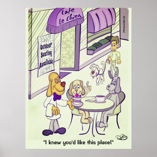 Hondencafe Poster (Voorkant)