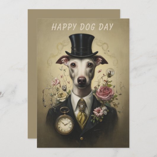 Hondendag Wenskaart - Funny Custom Pet Lover Kaart (Voorkant / Achterkant)