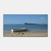 Hondendagen op het strand (tekst aanpasbaar) bureaumat (Voorkant)