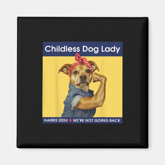 Hondendame Kamala-harris 2024 Magneet (Voorkant)