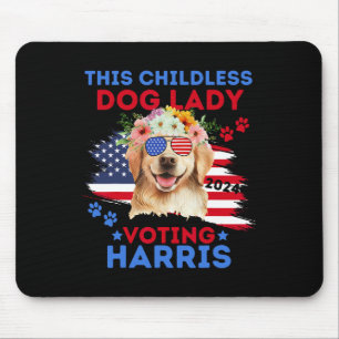 Hondendame Stem Kamala Harris 2024 Golden Retrieve Muismat