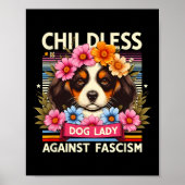 Hondendame tegen fascisme Hondenliefhebbers Kamala Poster (Voorkant)