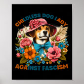 Hondendame tegen fascisme stemt Kamala hondeneigen Poster (Voorkant)