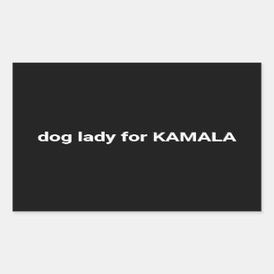 Hondendame voor Kamala minimalistische tekst grapp Rechthoekige Sticker