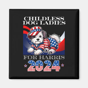 Hondendames voor Harris 2024 Kamala President Magneet