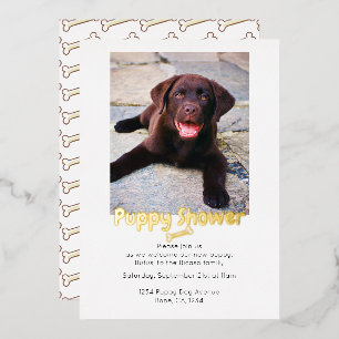 Hondenfeestje Cute Persoonlijke Honden Adoptie Folie Uitnodiging