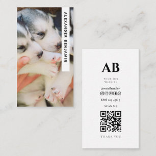 Hondenfokker & Groomer Foto QR Code Visitekaartje