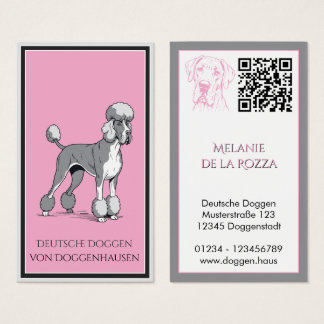 Hondenfokker QR-code Kennel grijs Visitekaartje
