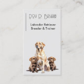 Hondenfokker Trainer Labrador Retriever QR Code Visitekaartje (Voorkant)