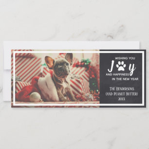 Hondenfoto Chalkboard Christmas Pet Holiday Kaart