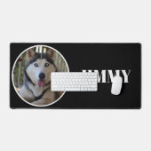 Hondenfoto Eenvoudig zwart Custom Bureaumat (Keyboard & Muis)