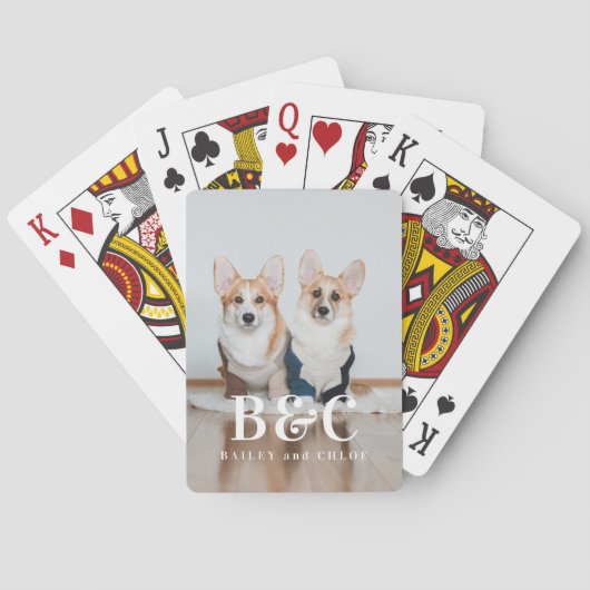 Hondenfoto Huisdier Aandenken Pokerkaarten (Achterkant)