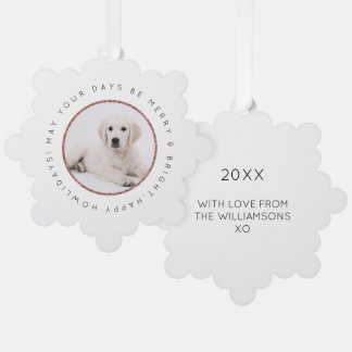  Hondenfoto Kerst Ornament Kaart