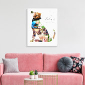 Hondenfotocollage met liefdevolle herinnering Aand Canvas Afdruk (Insitu (Woonkamer))
