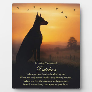 Hondengedenkteken Dobie Dobermann Fotoplaat