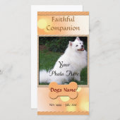 Hondengedenkteken Trouw Gezel Aankondiging (Voorkant / Achterkant)