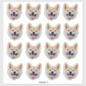 Hondengezicht Sticker, Hondenliefhebber geschenken Sticker (Vel)