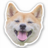 Hondengezicht Sticker, Hondenliefhebber geschenken Sticker (Voorkant)