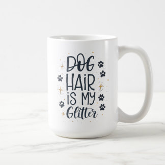 Hondenhaar Is Mijn Glitter Malle Poot Typografie Koffiemok