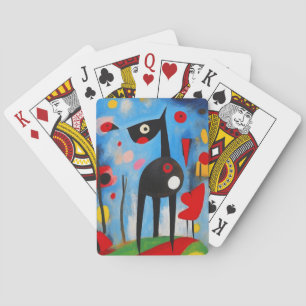 Hondenharmonie: Een ode aan Joan Miró Pokerkaarten