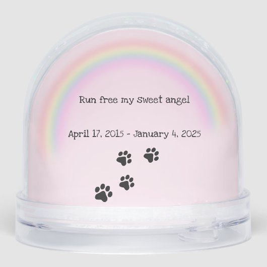 Hondenherdenking Sneeuwbol (Achterkant)