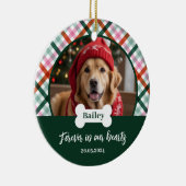 Hondenherinnering Foto Ornament (Rechts)