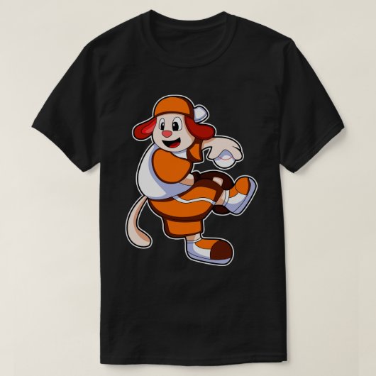 Hondenhonkbal honkbalhandschoen 1 t-shirt (Design voorkant)