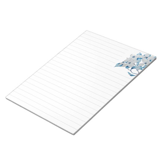 Hondenhout Bloemen op een groot Notitieblok (Schuin)