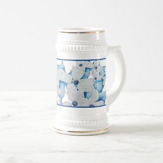 Hondenhout Bloemen op een Stein Bierpul