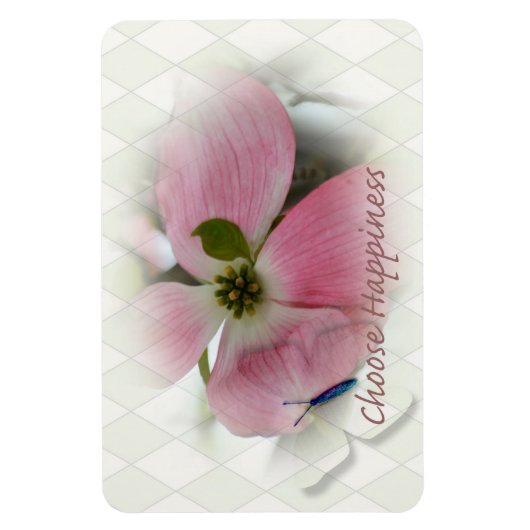 Hondenhout en Vlinder Geluk Magneet (Verticaal)