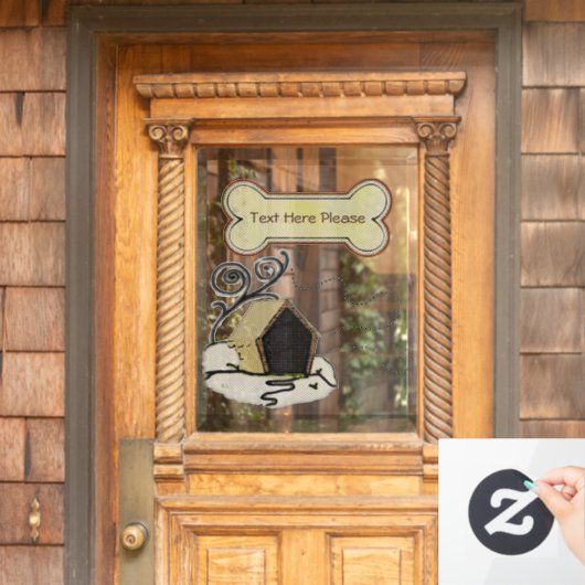 Hondenhuis Raamsticker (Huis Deur)