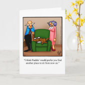 Hondenhumor Blank Wenskaart Kaart (Gele Bloem)