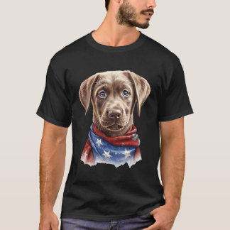 Hondenillustratie stijl t-shirt